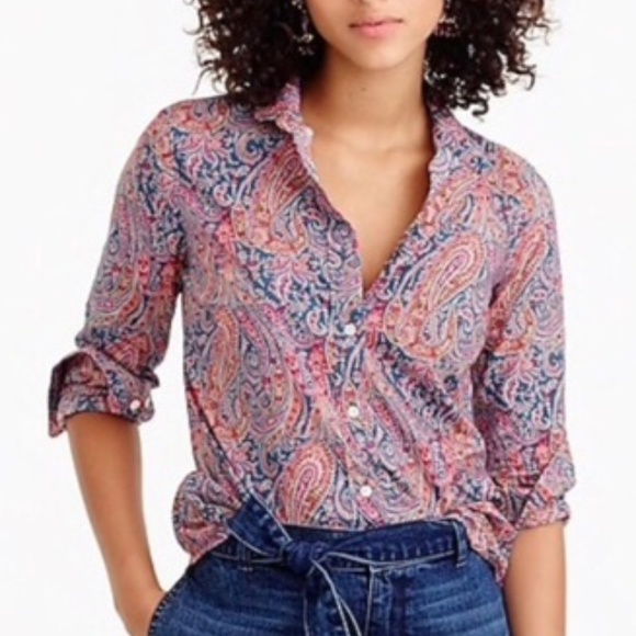 J. Crew Tops - Liberty Art Fabrics for J Crew Button Down